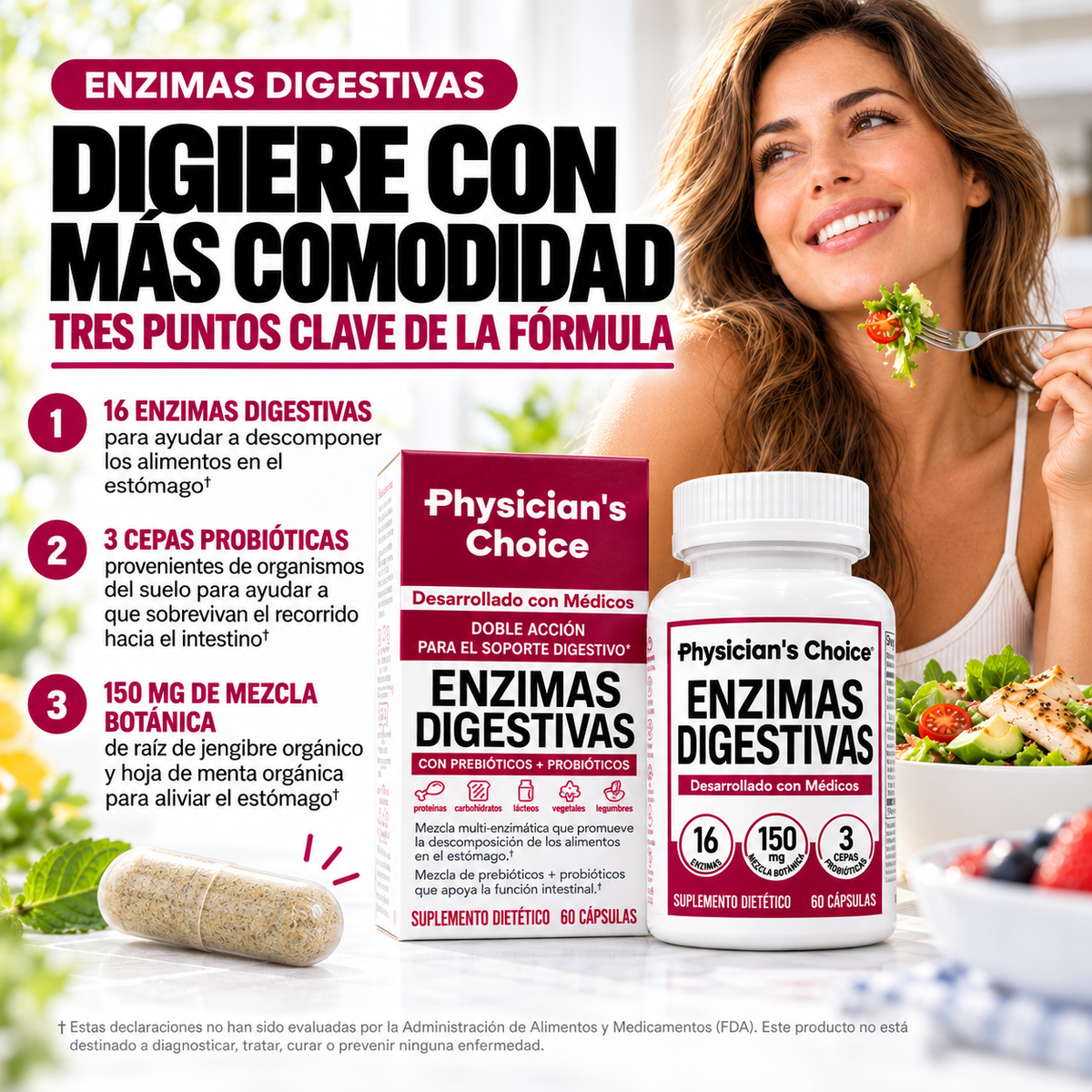 PHYSICIANS ENZIMAS DIGESTIVAS X 60 CAPS
