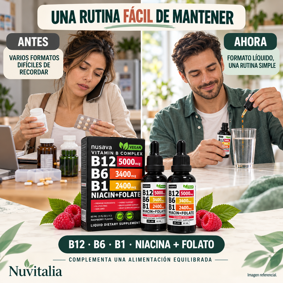VITAMINA B COMPLEJO B12-B6-B1 PLUS