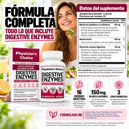 PHYSICIANS ENZIMAS DIGESTIVAS X 60 CAPS