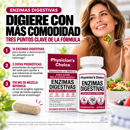 PHYSICIANS ENZIMAS DIGESTIVAS X 60 CAPS